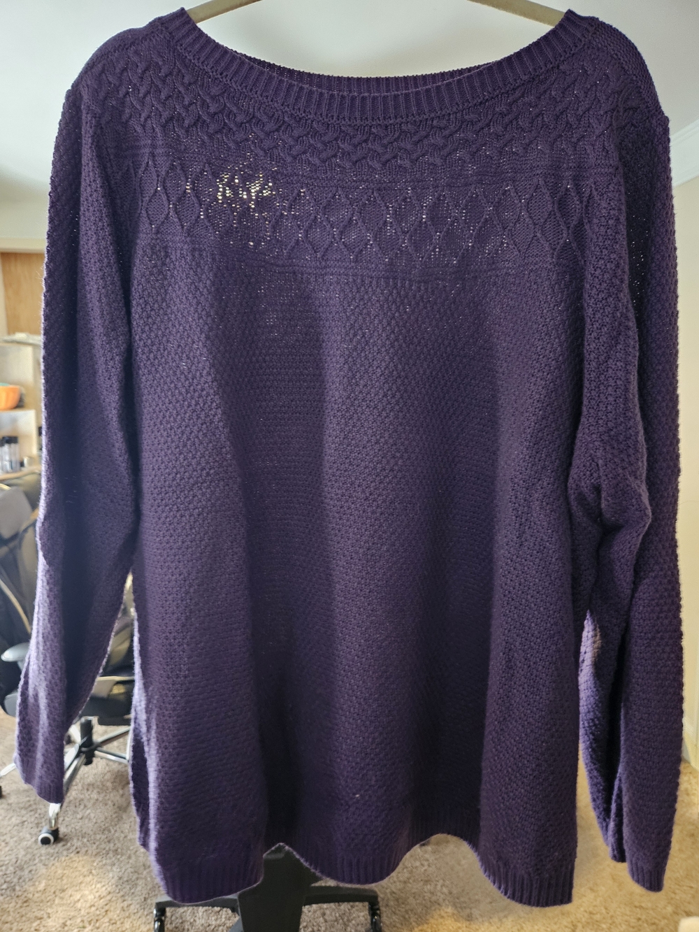 Croft & Barrow Textured Crewneck Sweater 3XL